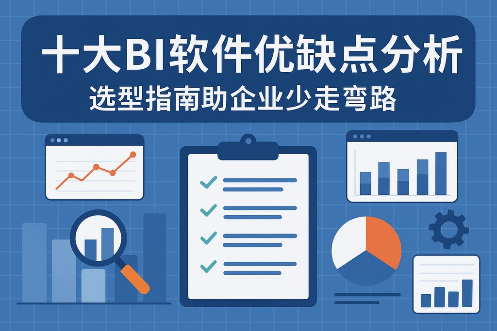 十大BI软件优缺点分析？选型指南助企业少走弯路"